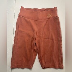 NWOT Adidas Ribbed Dusty Rose Biker Shorts Size Medium